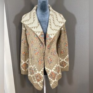 Love On A Hanger Aztec Southwest  Open Cardigan Size S